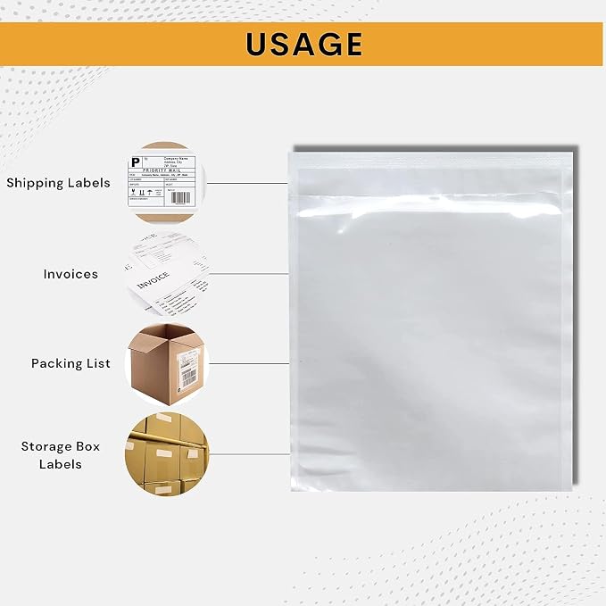 5000 Pack 6"x10" Shipping Label Sleeves – Clear Self-Adhesive Packing Slip - Image 7