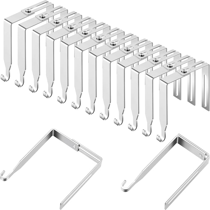 Amylove 12 Pcs Adjustable Cubicle Hanger Universal Partition Metal Cubicle by Amylove