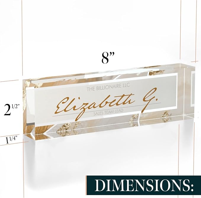 Desk Name Plate Personalized, Custom Name Plates 2½/x8 Inches, Thick - Image 6