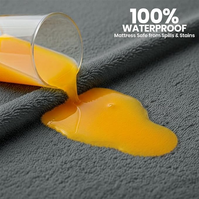 Full Size Mattress Protector Waterproof, Premium 200 GSM Terry Mattress Cover - Image 3