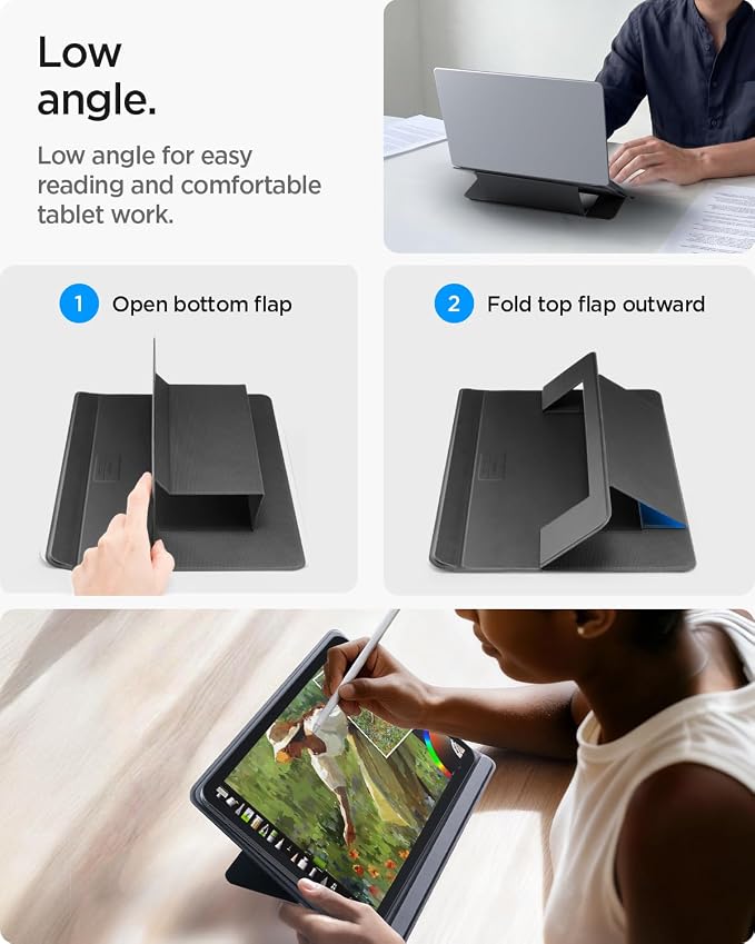 Spigen Slim Fold Portable Laptop Stand Foldable Ergonomic Angle Lift Anti-Slip - Image 8