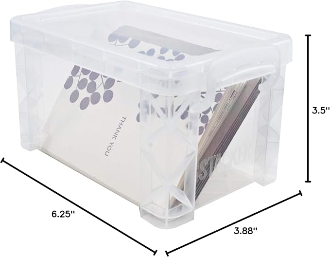 ADVANTUS 40307 Super Stacker Storage Boxes, Hold 400 3 x 5 Cards - Image 5