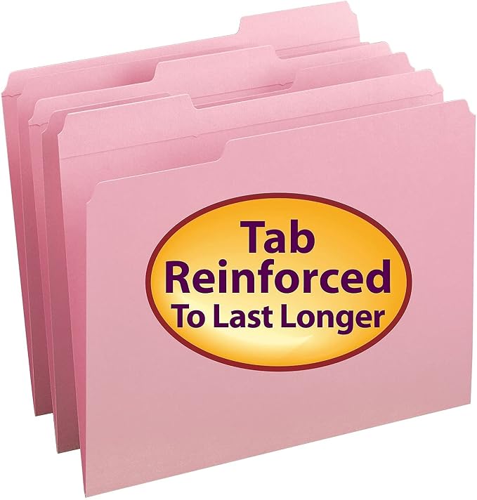 Smead File Folder, Reinforced 1/3-Cut Tab, Letter Size, 100 per Box - Image 9