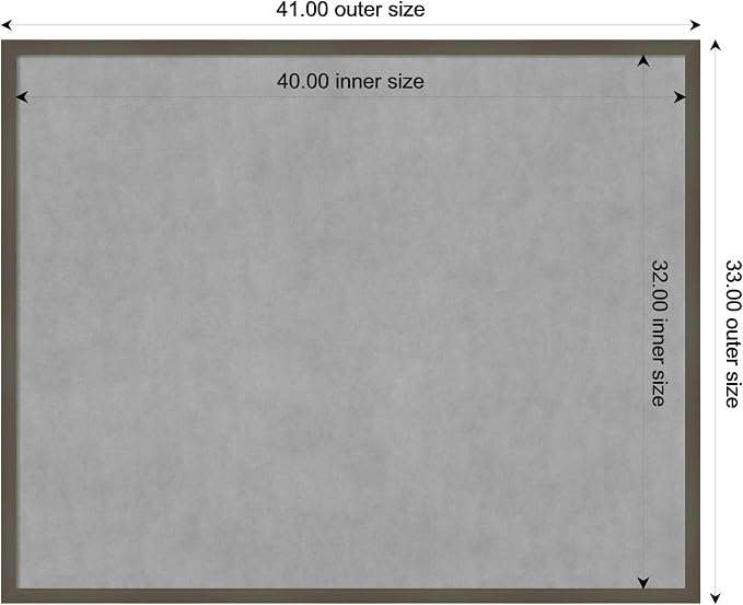 Amanti Art Grey Framed Magnetic Board 33x41 X-Large Vision Board - Image 4
