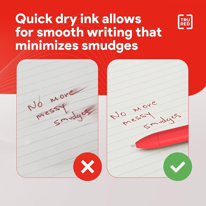 TRU RED Retractable Gel Pens, Medium Point 0.7mm, 12 Pack – Quick‑Dry Pens - Image 5