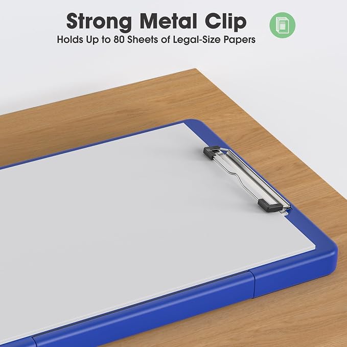Legal Size Clipboard with Storage, 8.5 x 14 Clip Board, Folio & Side-Opening - Image 4