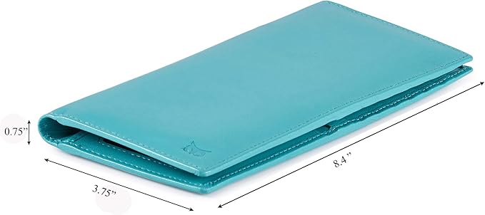 Long Wallet for Men Women Real Leather Bifold RFID Stylish Slim Handmade 2 ID - Image 2