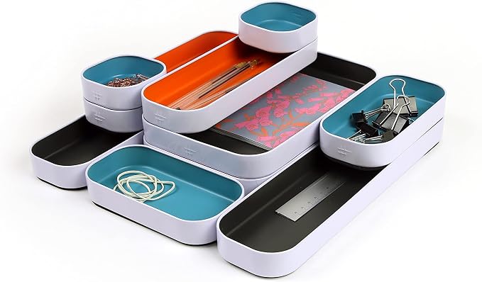 Three by Three Seattle 10 Piece Metal Organizer Tray Set - Image 4