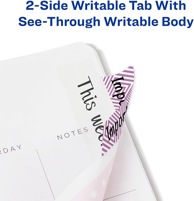 Avery Margin Ultra Tabs, 2.5" x 1", 24 Repositionable Page Tabs - Image 5