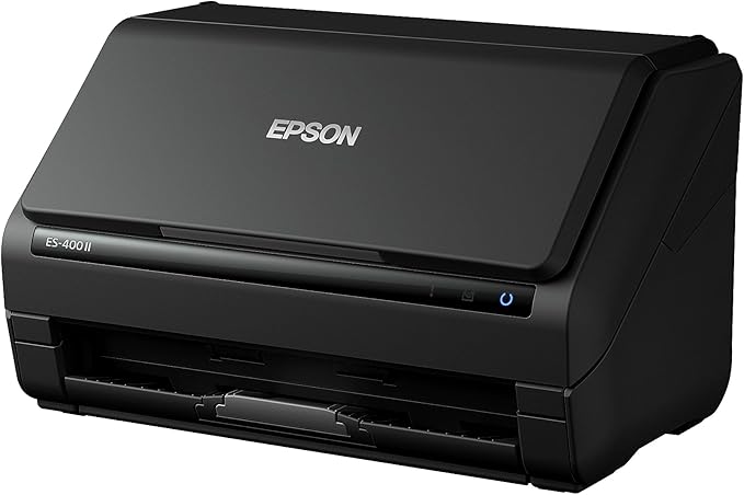 Epson Workforce ES-400 II Color Duplex Desktop Document Scanner for PC and Mac, with Auto Document Feeder (ADF) and Image Adjustment Tools, ES-400 II-DeskLoop Office