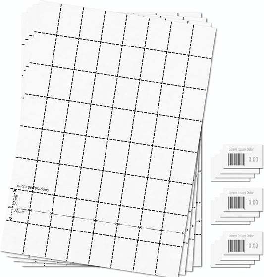 OfficeGear Shelf Edge Barcode Price Ticket Labels 64-up 37x26mm Custom by OfficeGear