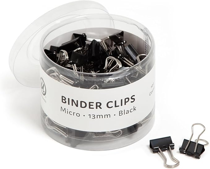 U Brands Binder Clips, Micro 1/2-Inch Width, 1/5-Inch Paper Holding Capacity by UBrands