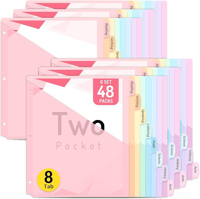 Forvencer 48 Count Binder Dividers by Forvencer