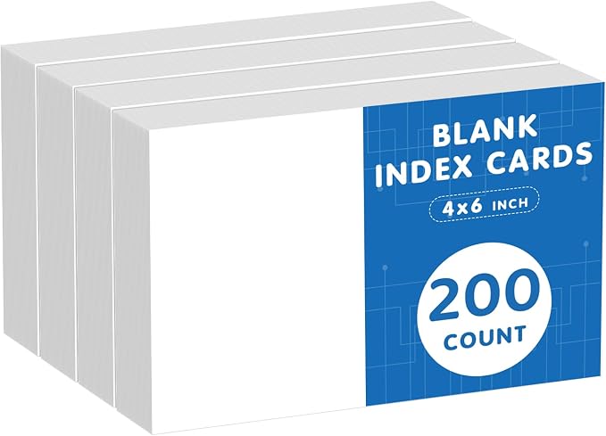4x6 Note Cards Blank Index Cards, 4x6 Notecards No Lines by Aidunmis