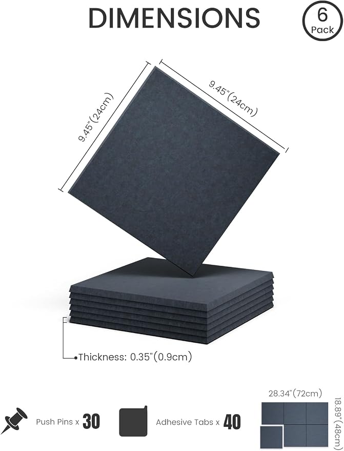 Felt Bulletin Board Tiles -28"x18" Cork Board Alternative - Image 2