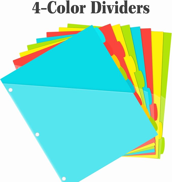 INFUN 8-Tab Plastic Binder Dividers - Image 4