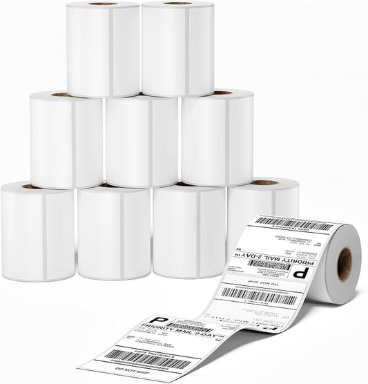 4x6 Thermal Labels 10 Rolls 250PCS/Roll, Shipping Address Label by OmezizyLabelPrinter