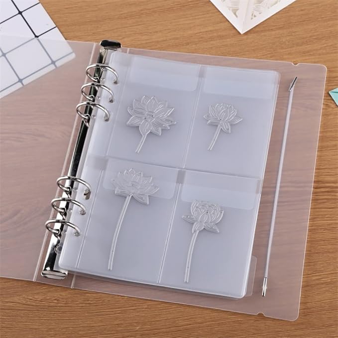10 Pack A5 Size Plastic Binder Pockets, 6 Holes Waterproof PVC Folders Loose - Image 5