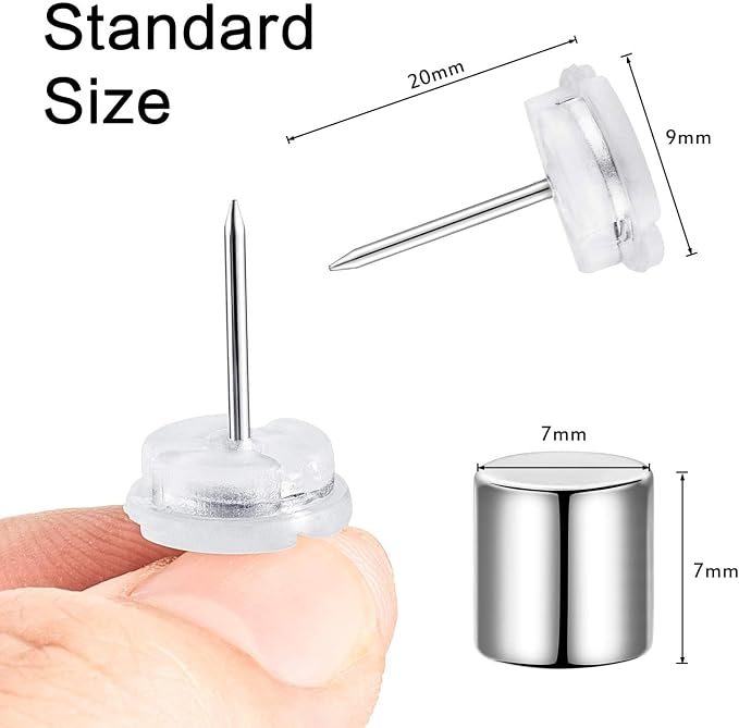 Outus 70 Sets Magnetic Push Pin Magnet Thumb Tack Poster Hanger Thumb Tacks - Image 2