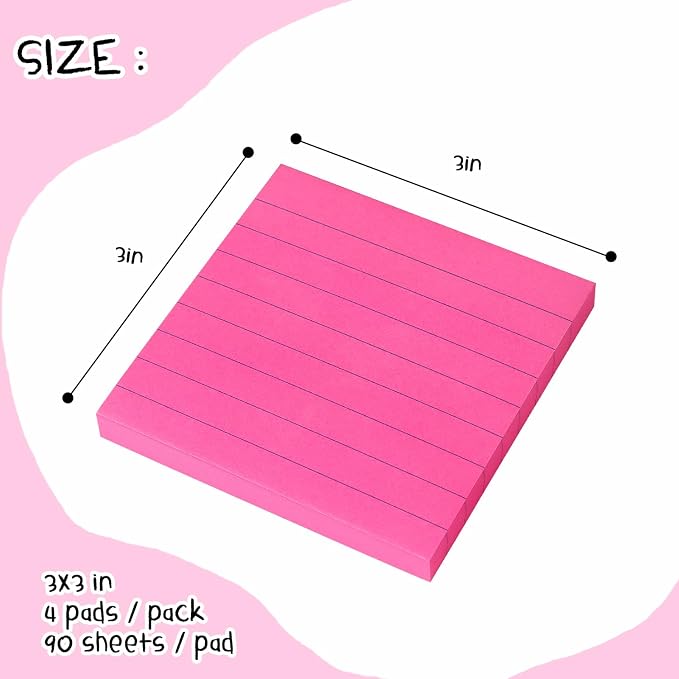 Lined Sticky Notes 3x3 Sticky Notes - Image 2
