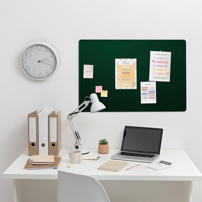 Bulletin Board, 36 x 24 Inches Felt Pin Board - Image 7