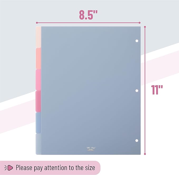 Mr. Pen- Dividers for 3 Ring Binder, 2 Sets, 6 Pack/Set, Binder Dividers - Image 3