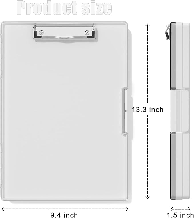 Hongri Clipboard with Storage, Heavy Duty with Dual Compartment, Smooth Writing - Image 2