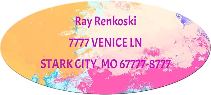 Made in USA Custom Return Address Stickers Labels Customized Mailing Label by HOOKAH+SUN