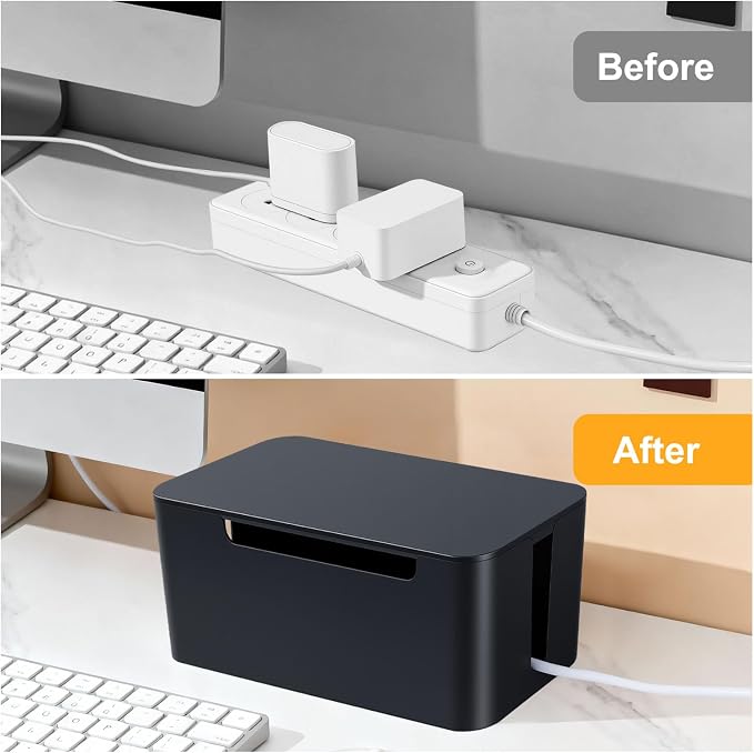 Eichzer Cable Management Box, Premium Cord Organizer Box to Hide Surge - Image 7
