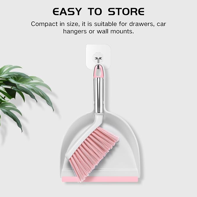 NACENA Mini Broom and Dustpan Set, Small Dust Pan and Brush Set - Image 6