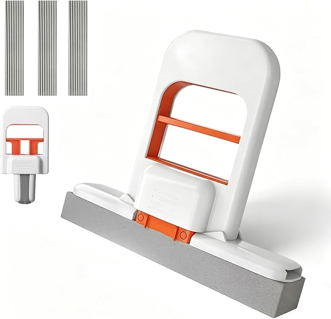 Self Squeezing Mini Mop, Mini Foldable Desktop Mop, Wet and Dry Use Cleaning by Unknown