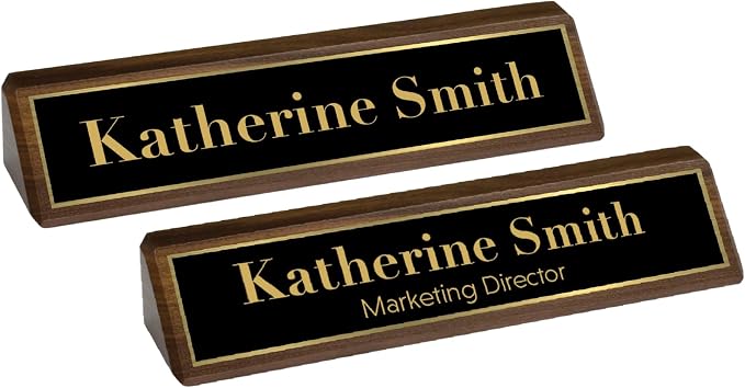 Custom Desk Wedge Name Plate - Image 5