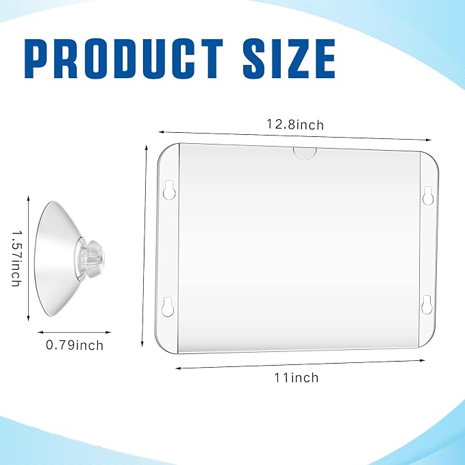 Handepo 8 Pack Acrylic Window Sign Holder 8.5 x 11 Inch - Image 2