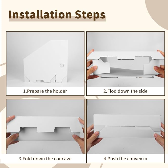 Rempry 12 Pack Magazine File Holders White, Foldable Cardboard Document - Image 4