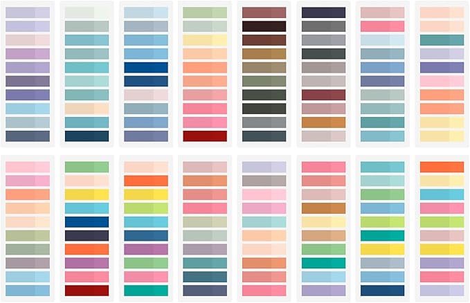 3200Pcs Books Tabs for Annotating, Sticky Tabs, Sticky Notes, Morandi Page Markers, Multi-Colored Writeable and Repositionable Book Flags Strip (3200Pcs)-DeskLoop Office