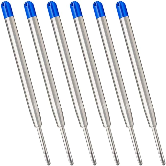 Blue Ink Refills, Replaceable Ballpoint Pens Refills, 1mm Medium Tip by ChaoQ