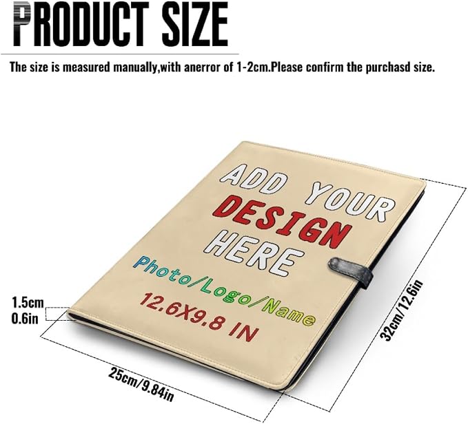 Personalized Padfolio Clipboard Folder Add Your Own Logo Text Text, Custom - Image 4