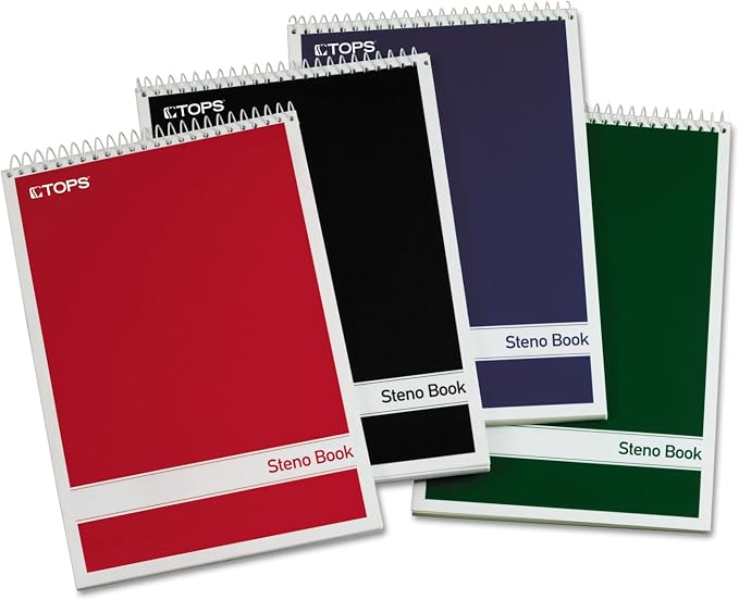 TOPS Steno Books, Gregg Rule, 80 Sheets, 4 Pack by TOPSProducts
