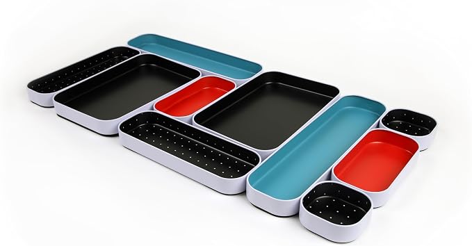 Three by Three Seattle 10 Piece Metal Organizer Tray Set by ThreebyThreeSeattle