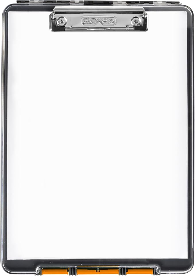 Dexas Clearview Clipcase Dry Erase clipboard, 13.75 x 9.5 Inch, Stay Organized by Dexas