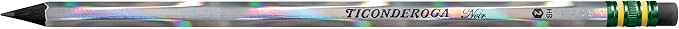 Ticonderoga Noir Wood-Cased Pencils, Pre-Sharpened, #2 HB, Holographic - Image 3