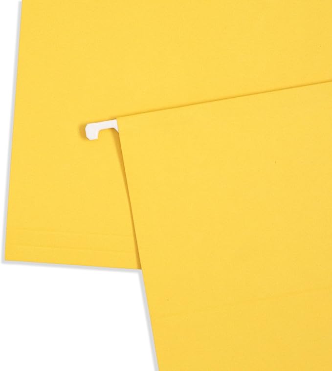 25 Blue Summit Supplies Yellow Legal Size Hanging File Folders - Image 7