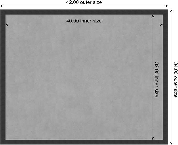 Amanti Art Black Framed Magnetic Board 34x42 X-Large Vision Board - Image 3
