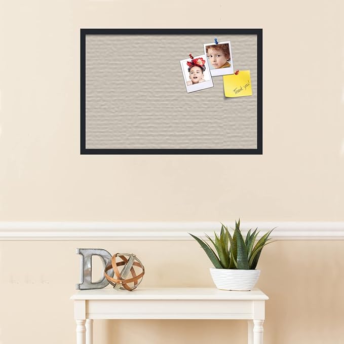 PinPix 30x20 Inch Cork Bulletin Board. This Decorative Framed Pin Board Comes with Desert Pastel Design and a Satin Black Frame. Ideal for Home Office Decor or Message Board (PinPix-1815)-DeskLoop Office
