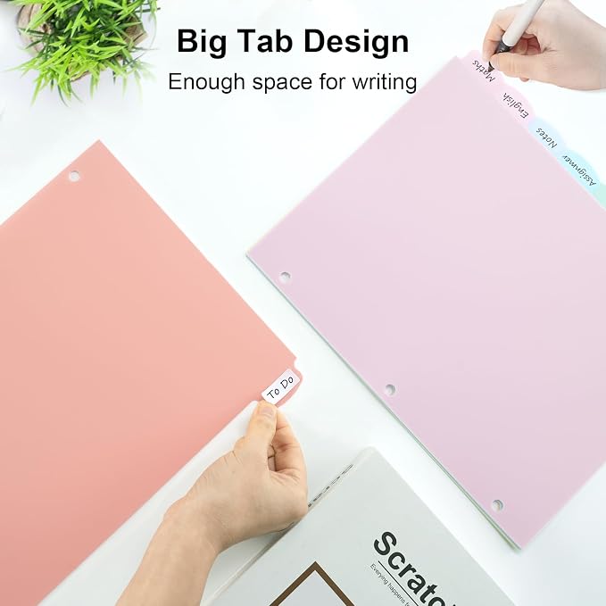 8 Count/1 Set Write & Erase Binder Dividers - Image 4