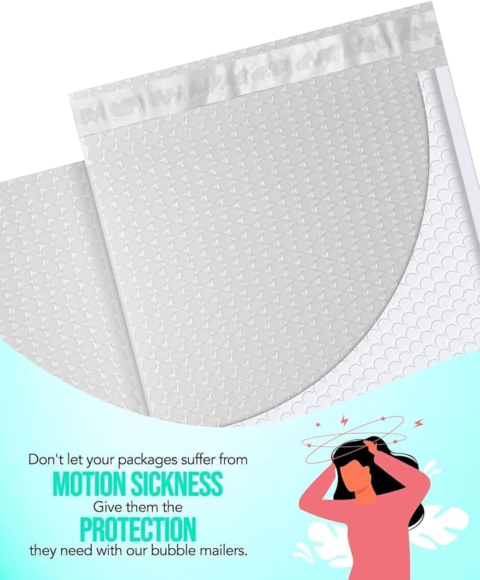 GSSUSA White Bubble Mailers 10x13 Padded Envelopes 500 Pack Self-Seal Packaging - Image 3