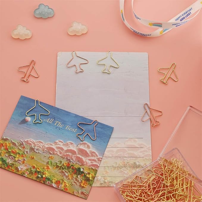 OWLFAVO 40pcs Airplane Shape Paper Clips - Image 4