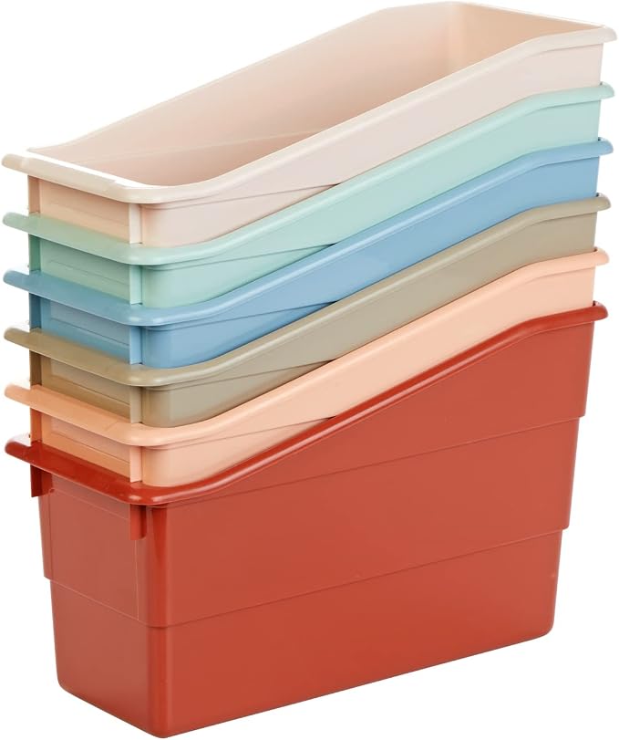 Really Good Stuff Durable Book and Binder Holders- Set of 6 Boho Colors | - Image 3