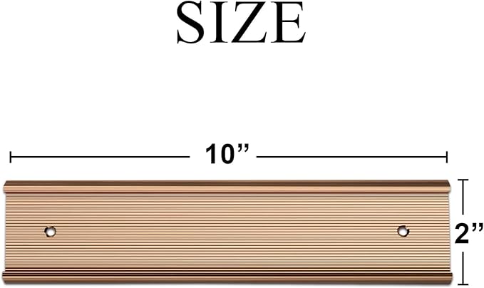 10 Pack 2” x 10” Aluminum Name Plate Holders - Image 3