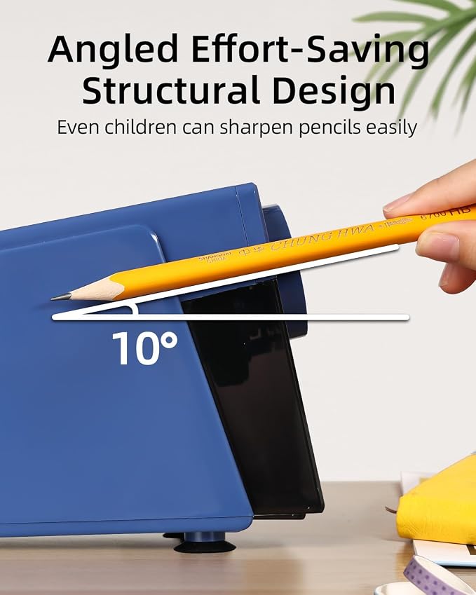 ZMOL Heavy Duty Electric Pencil Sharpener, 6-Hole Classroom Pencil Sharpener - Image 7